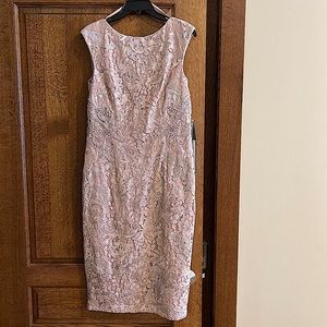 Size 8 Adrianna Papell evening dress. NWT. Mauve with beautiful beading